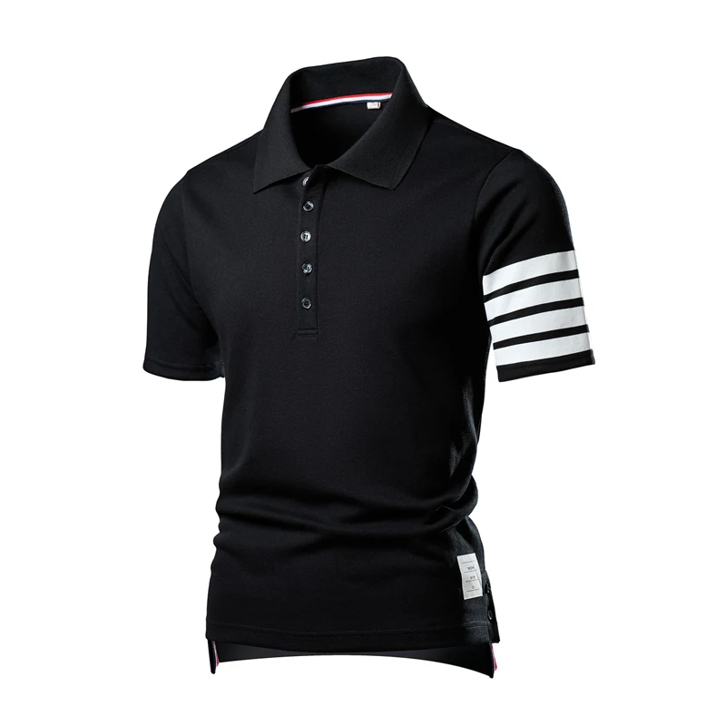 New Style Men's Summer High Quality Short Sleeves Polo Shirts Male Slim Fit Solid Color Casual Polo Shirts 6XL-M