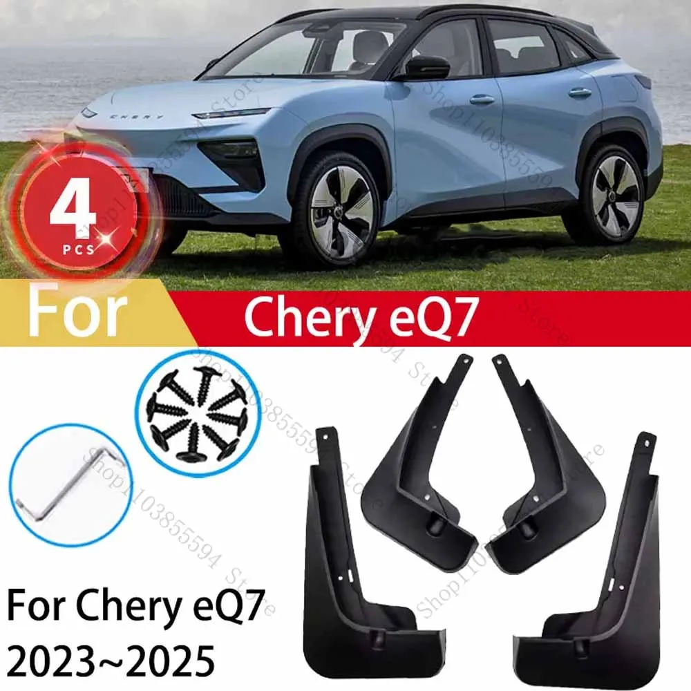 

For Chery eQ7 2023 2024 2025 Mud Flaps Car Splash Guards Fender Protector 4pcs Mudguards Accessories