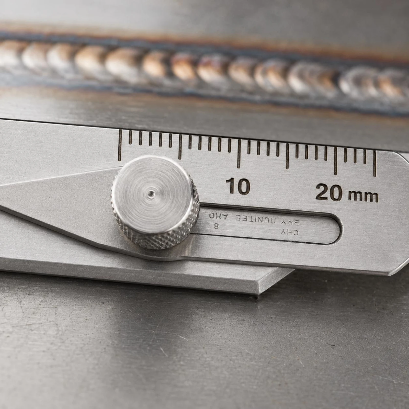 Weld Inspection Ruler Multi-Purpose Soldering Gauge Weld Seam Measuring Tool Knurled Knobs Soldering Seam Gauge Portable