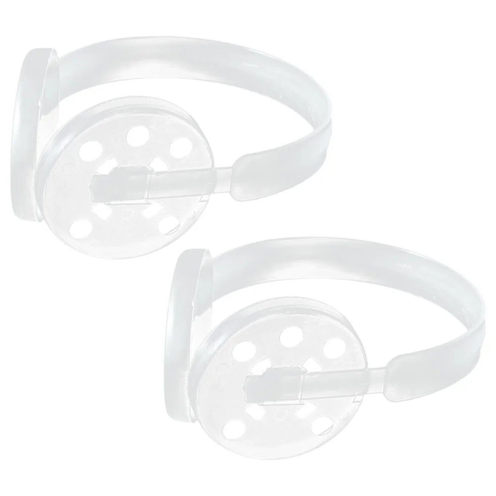 

2 Pcs Making Earmuff Frame Shelf DIY Holder Accessories Plastic Muffs Warm Rack White