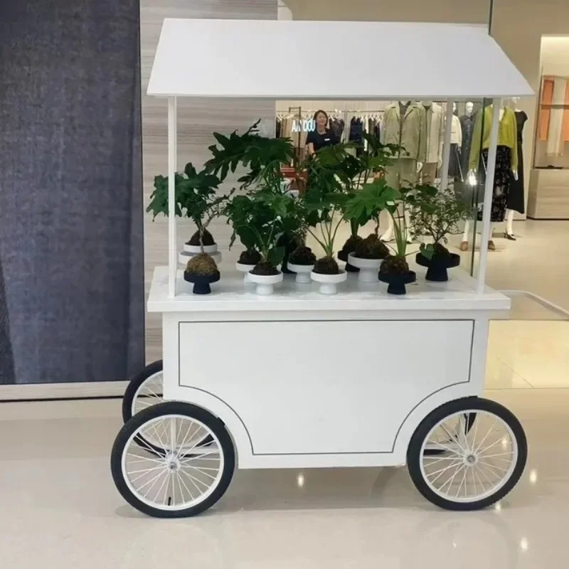 

European creative food cart booth rack cultural tourism promotion float activities festival decoration cosmetics display trolley