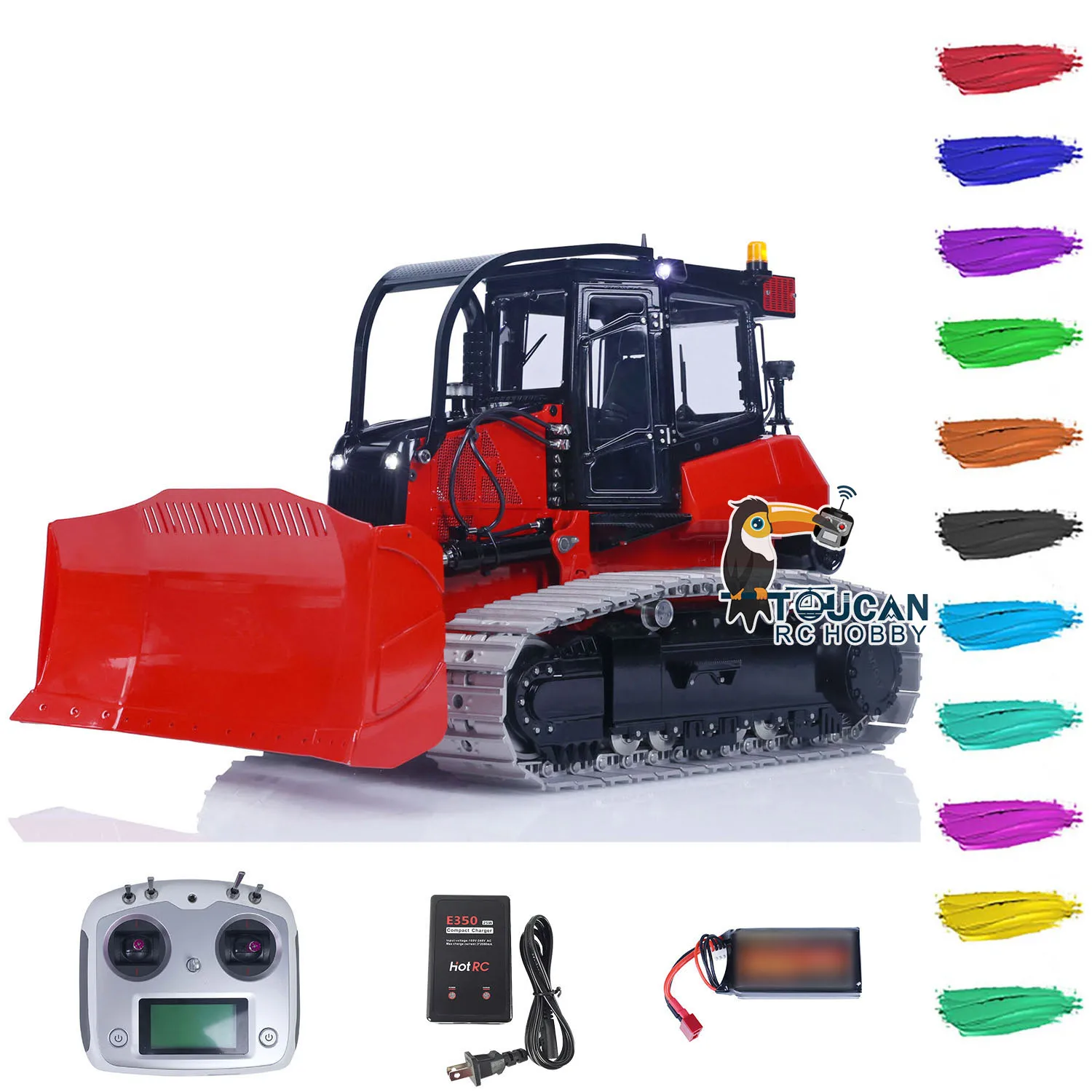 Toys LESU Aoue 850K 1/14 RC Hydraulic Dozer Metal Bulldozer DIY Painted Finished Engineering Trucks Vehicle Model for Boys Gifts