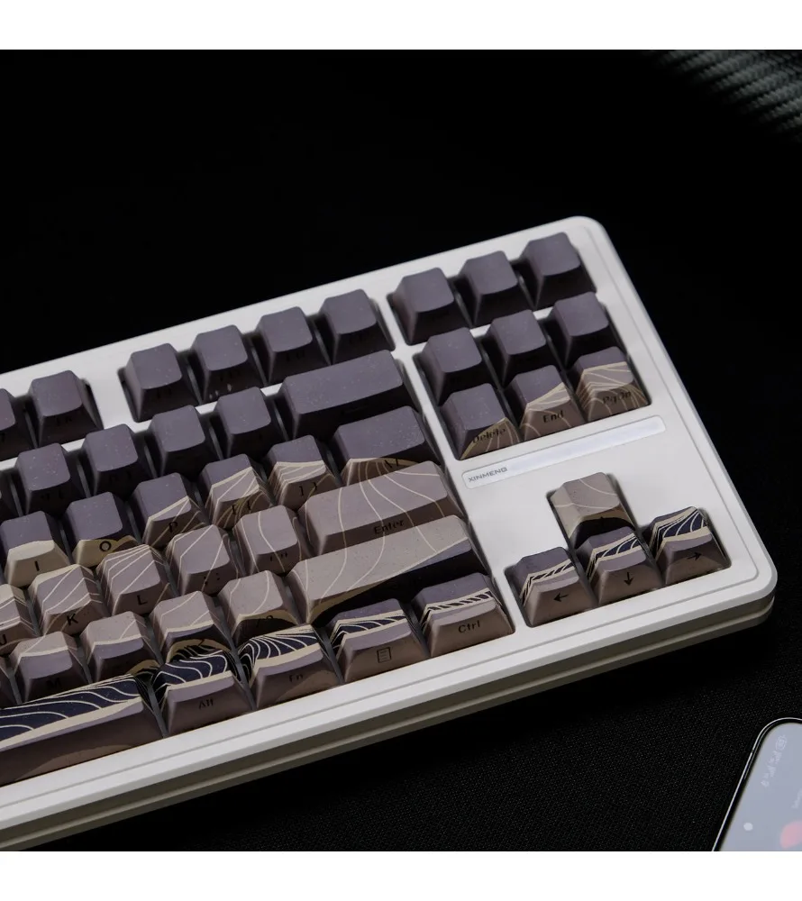 Sublimation mechanical keyboard cap 68/75/87/980 keycap side engraved light transmission PBT original height