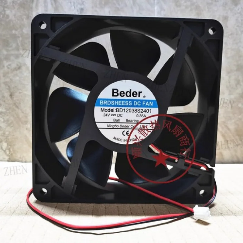 

Y FOR Beder BD12038S2401 DC24V 0.35A 12CM 2-Pin Cooling Fan