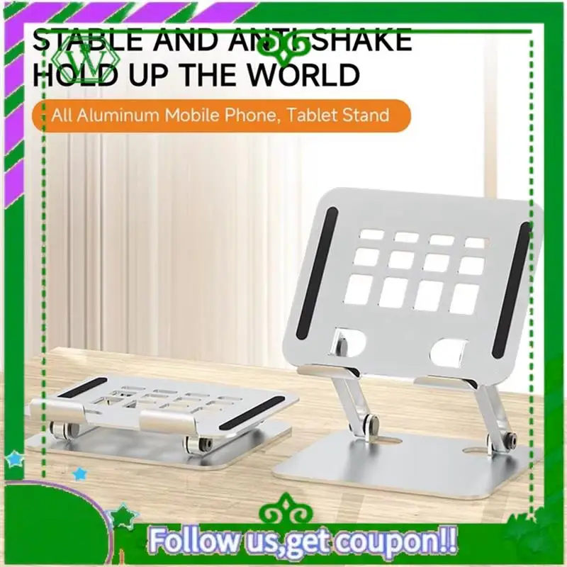 Reliable-Aluminum Tablet Stand Holder For Desk Dual Rod Support Tablet Holder Adjustable Riser Applicable To 4-12.8Inch
