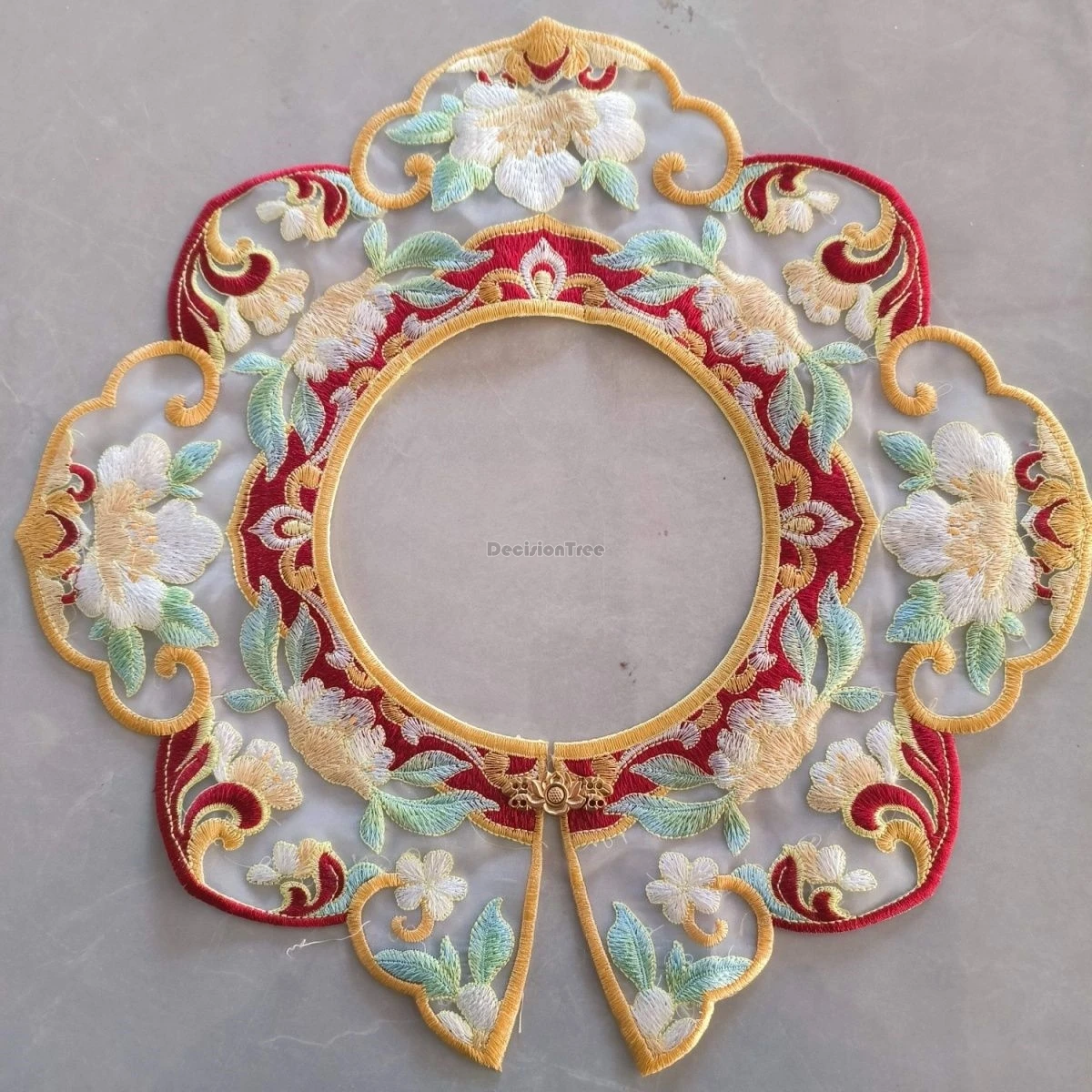 2026 chinese ancient ming dynasty style modern hanfu floral embroidery traditional tassel embroidered flowers accessory shawl