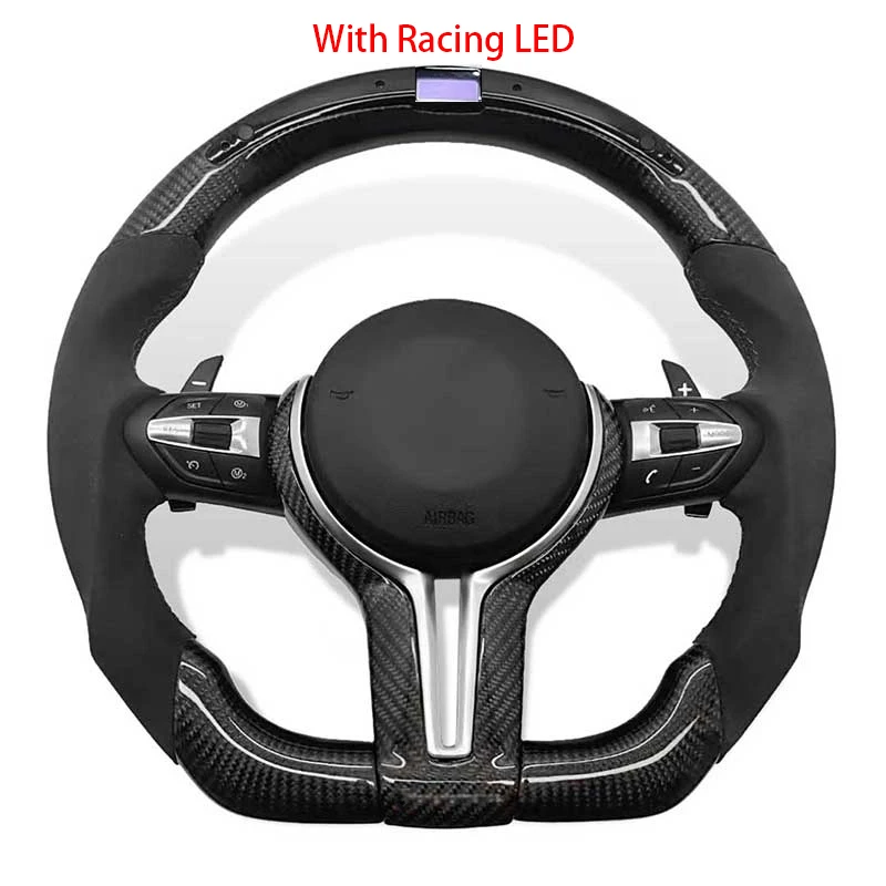 

Car Steering Wheel for BMW F10 F11 F30 F31 F34 F32 F33 F36 F20 F21 F22 F23 M3 M6 Carbon Fiber LED Racing Steering Wheel Assembly