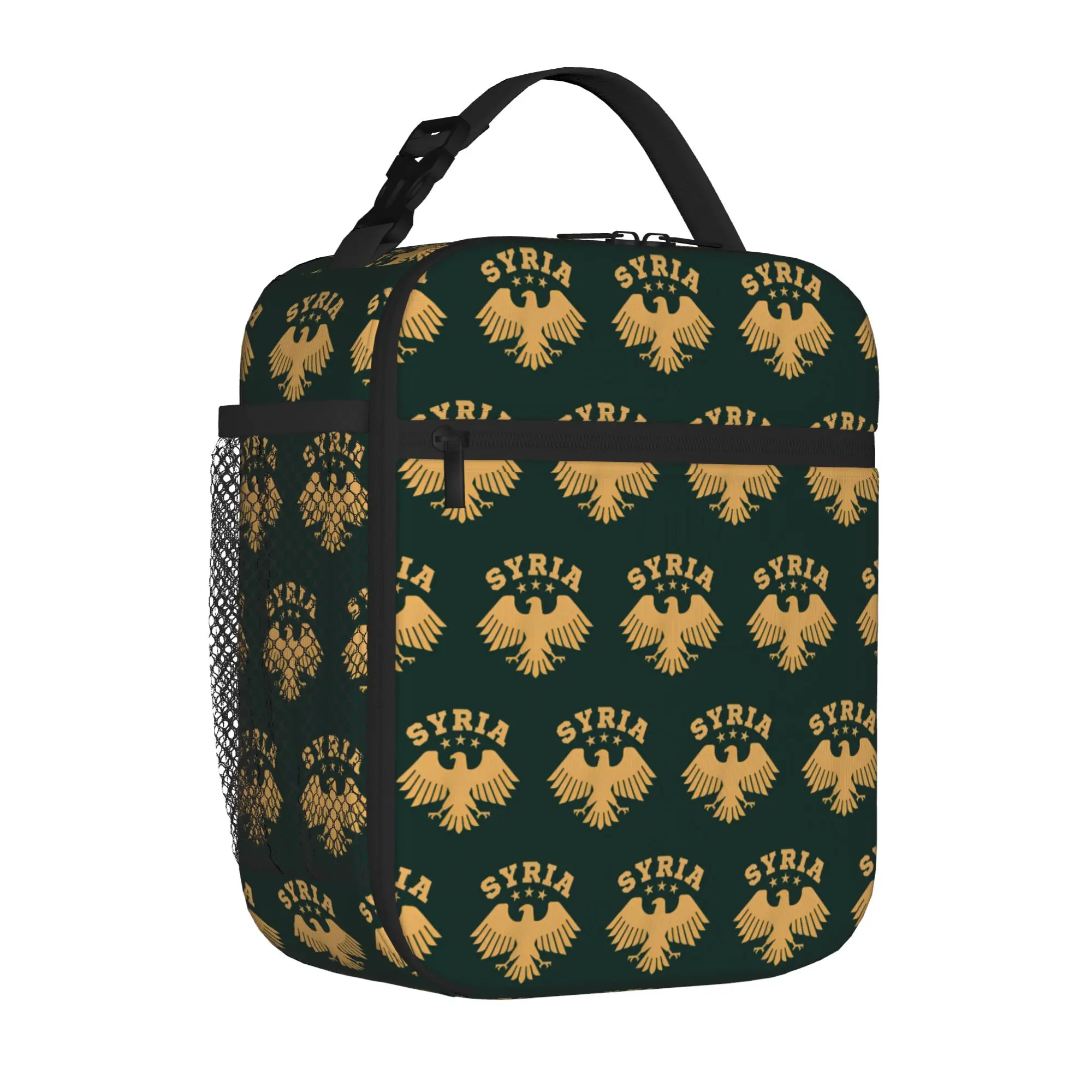 Eagle of Syria 2025 Symbol Insulated Lunch Bag Men Women Syrian Proud Food Container Bags Leakproof Thermal Cooler Lunch Boxes