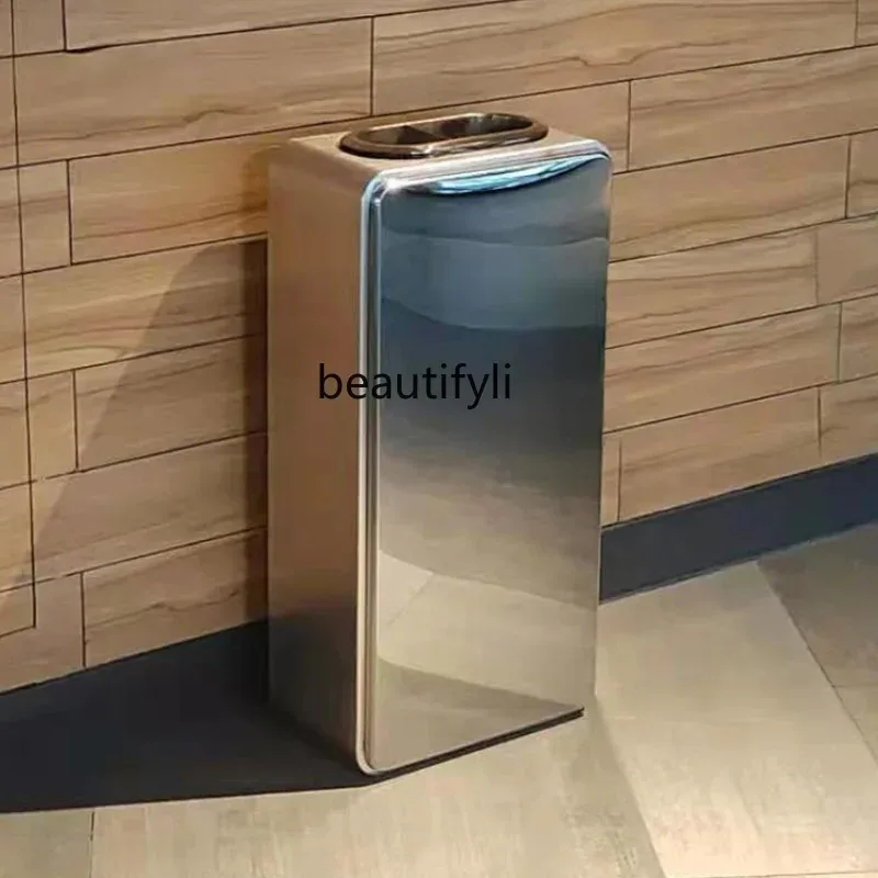 C85 Hotel Trash Can Lobby Vertical Commercial High-End Elevator Entrance Corridor with Ashtray Trash Can Light Luxury