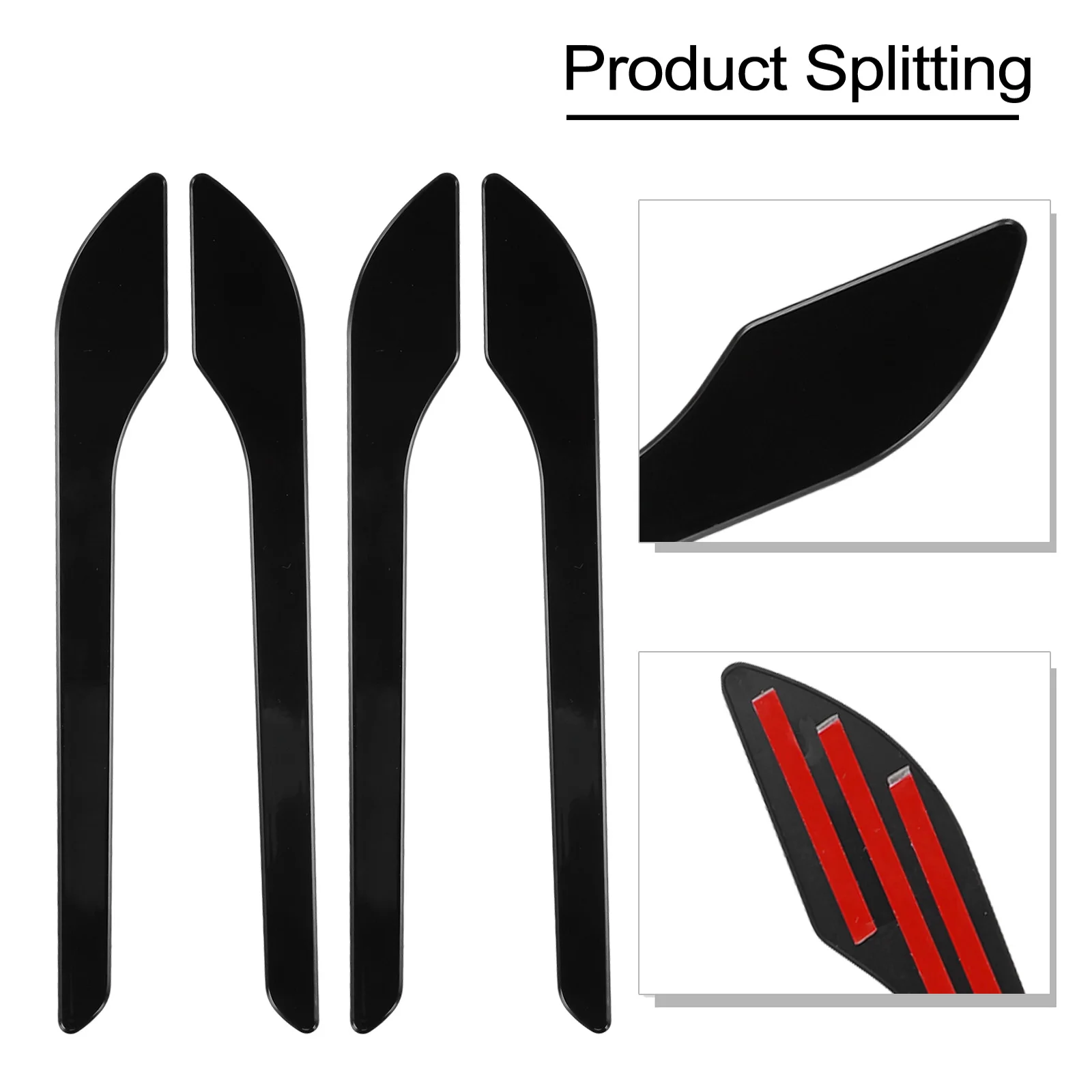 

ABS Trim Kit 213*30 mm Door Handle Stickers Scratch Protection Cover Stylish Glossy Finish Vehicle Customization