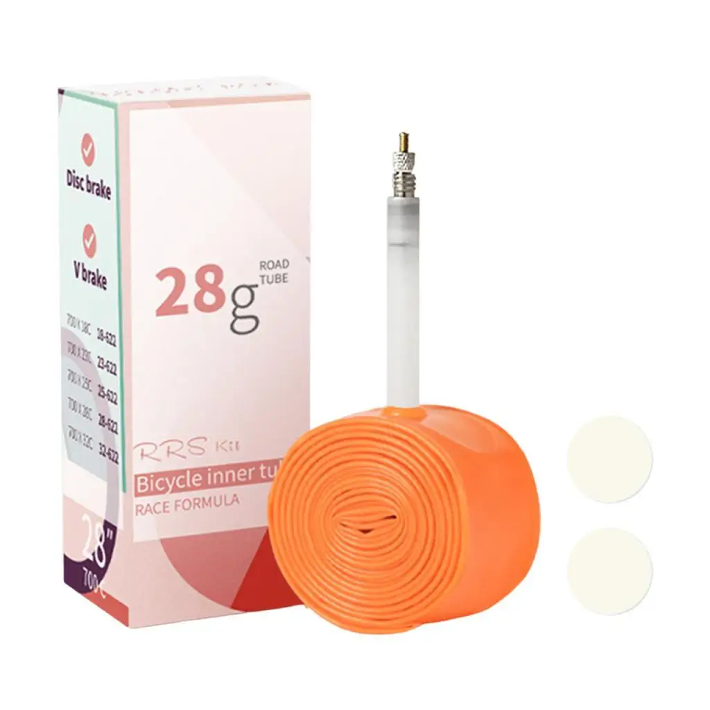 Fietsbinnenband met klep, anti-lekreparatie, lichtgewicht, schokbestendig, fietsreserveband met bandpatches vervangt voor rijden