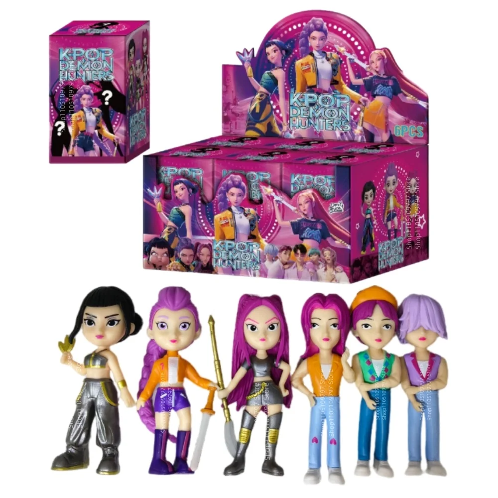 

Аниме Kpop Охотники на демонов Фигурка Слепая коробка Руми Зои Мира Статуя персонажа Кукла Таинственная сумка Модель игрушки Сюрприз Декор Подарок