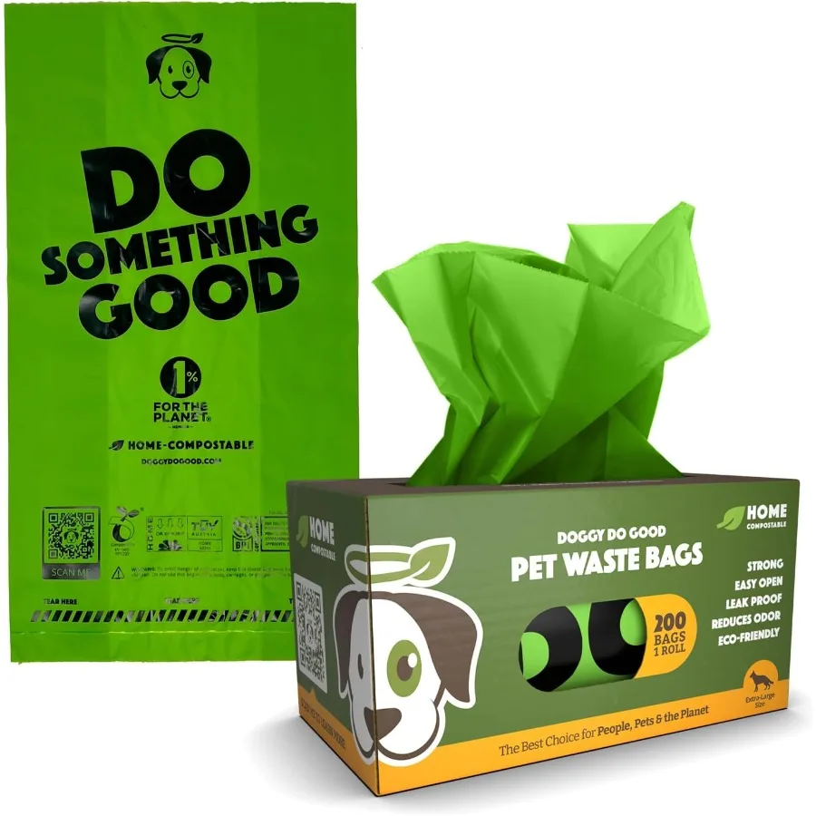 

Poop Bags for Dogs 200 Ct Easy Open Dog Poop Bags Rolls Certified Home Compostable