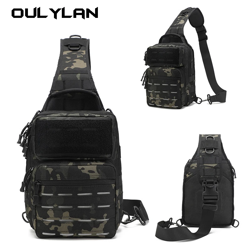 Men's Shoulder Bag Molle Sling Chest Pack Outdoor Mini Backpack for Hiking Cycling Travel Hunting Fishing Molle Assault Bag