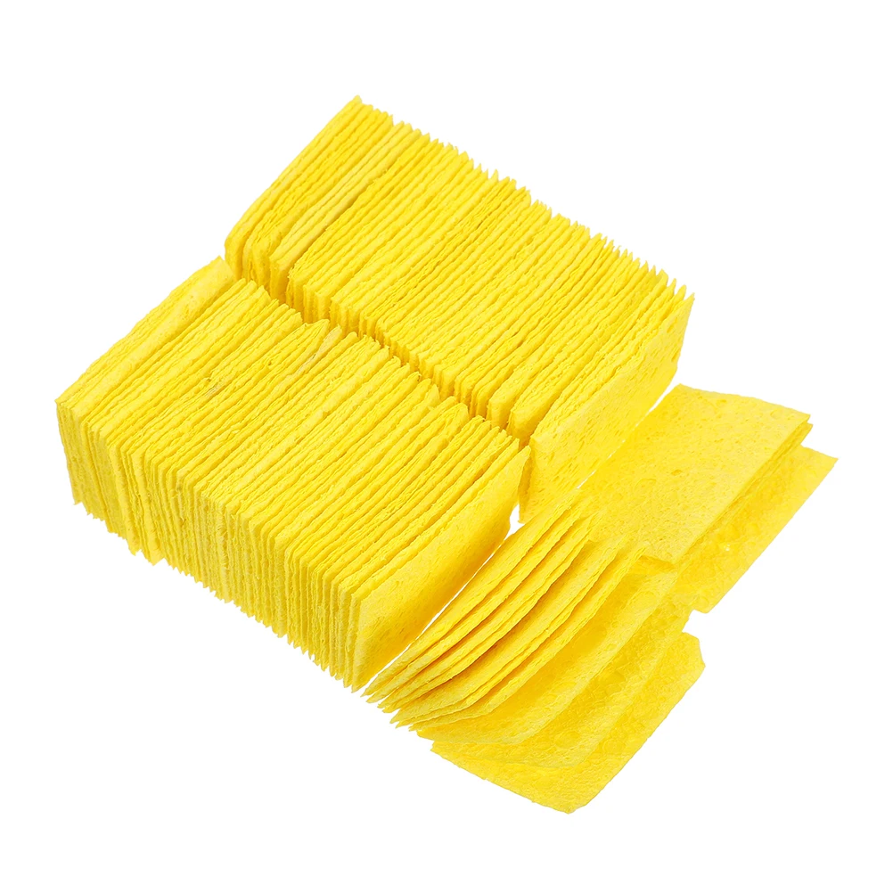 

200pcs Soldering Iron Sponge High Temp Cleaning Pads Brass Tip Cleaner Efficient Cleaning Material Easy To Use