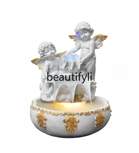 

Running water ornament, circulating water humidifier, creative fish tank floor-to-ceiling European decoration