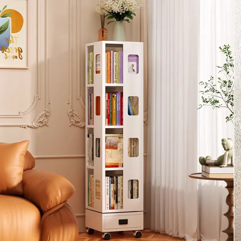 

Kids Cylinder Rotating Bookcase Mini Living Room Luxury Rotating Bookcase Oriental Moveable Estanteria Para Libros Home Decors