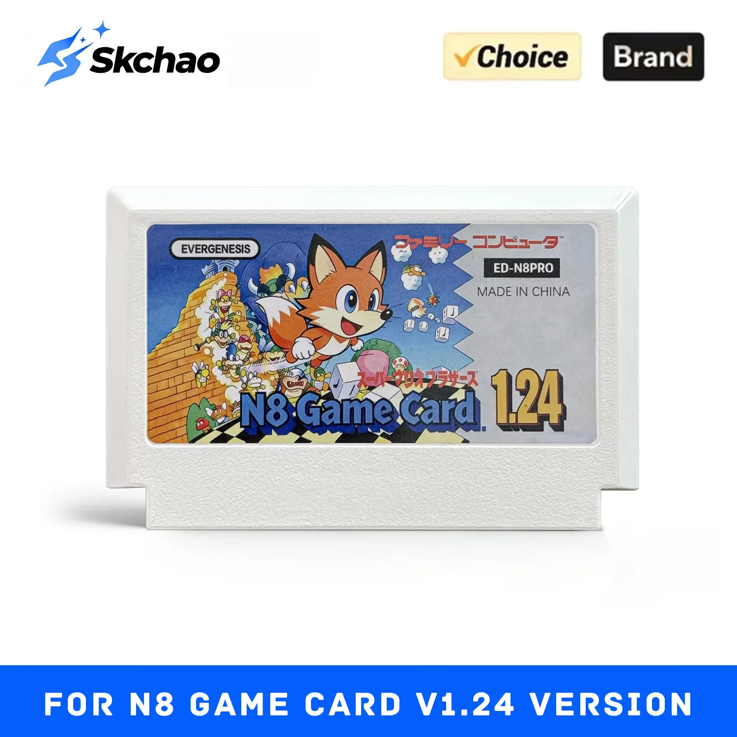 Tarjeta de Memoria Flash FC N8 2000 en 1, Versión V1.24, Compatible con 177 Mapeadores para Consola de Videojuegos Family Computer con Tarjeta TF de 4G