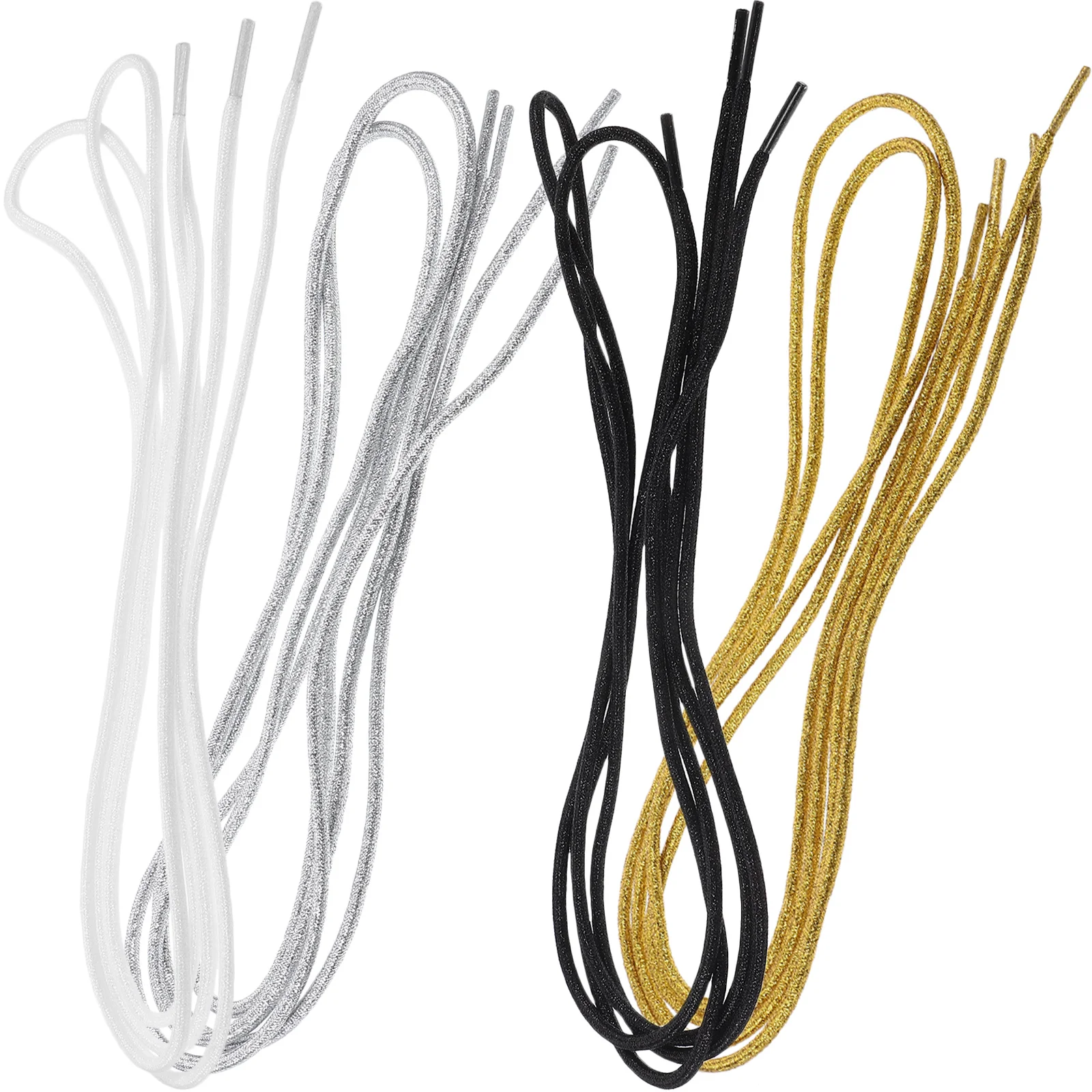 

4Pairs Metal Wire Shoelaces Thick Rope Durable Replacement for Sneakers Boots Casual Shoes Women Shoe Laces Shoe Laces for Boots