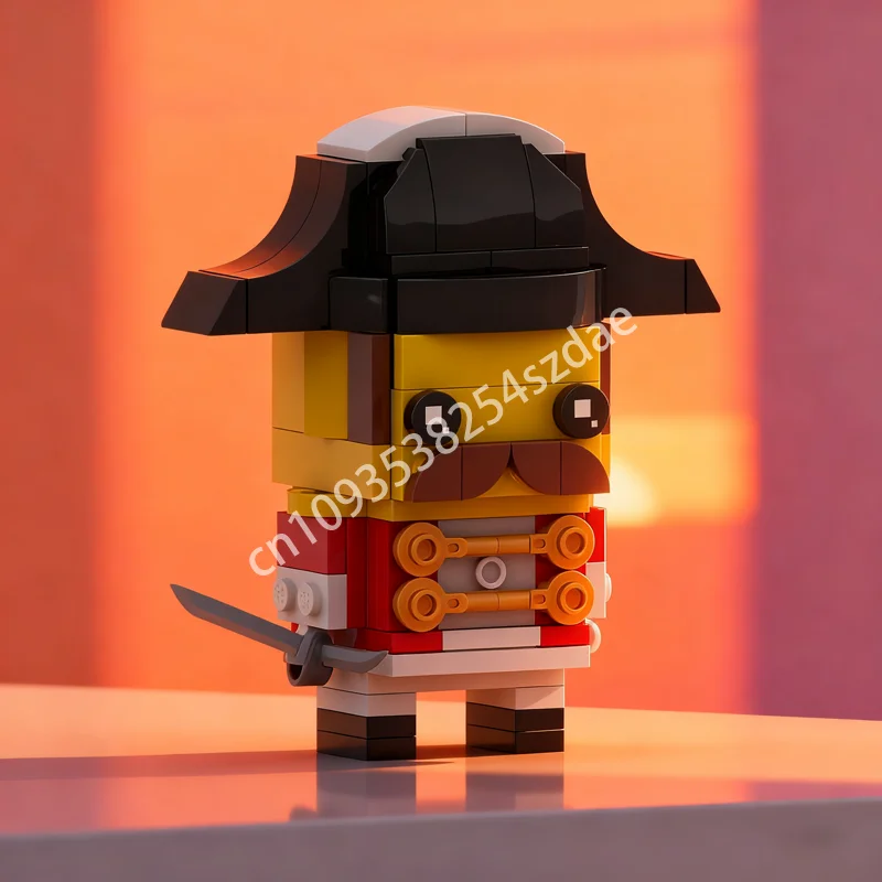 

101 шт. MOC Императорская гвардия Адмирал Кирпичная голова Пиратная модель Строительные блоки Сборка DIY Рождественские подарки Идея игрушки Дети День рождения
