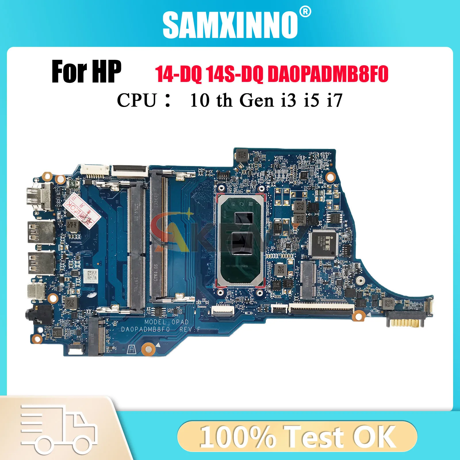 

DA0PADMB8F0 Laptop Motherboard For HP 14T-DQ 14-DQ 14S-DR With i3 i5 10th Gen CPU L88847-601 L88848-601 100% Fully Tested