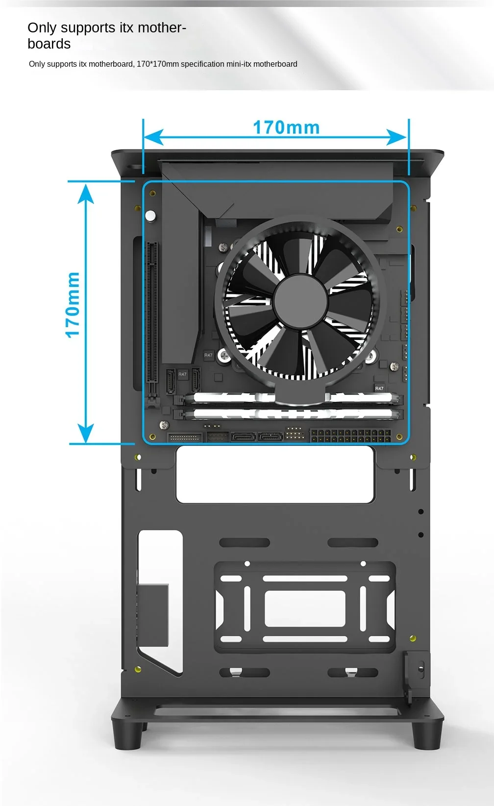 

X2i 2024 Desktop ITX Computer Case Open Frame Mini Tower PC Case for Gaming and Home Use