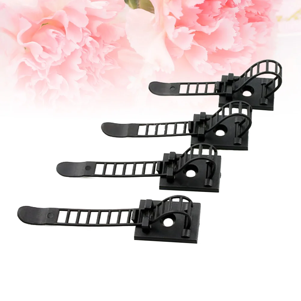 

Adjustable Cable Clips Self-Adhesive Wire Cord Management Holders For Home Office Wall Wood Glass Metal Surfaces Reusable