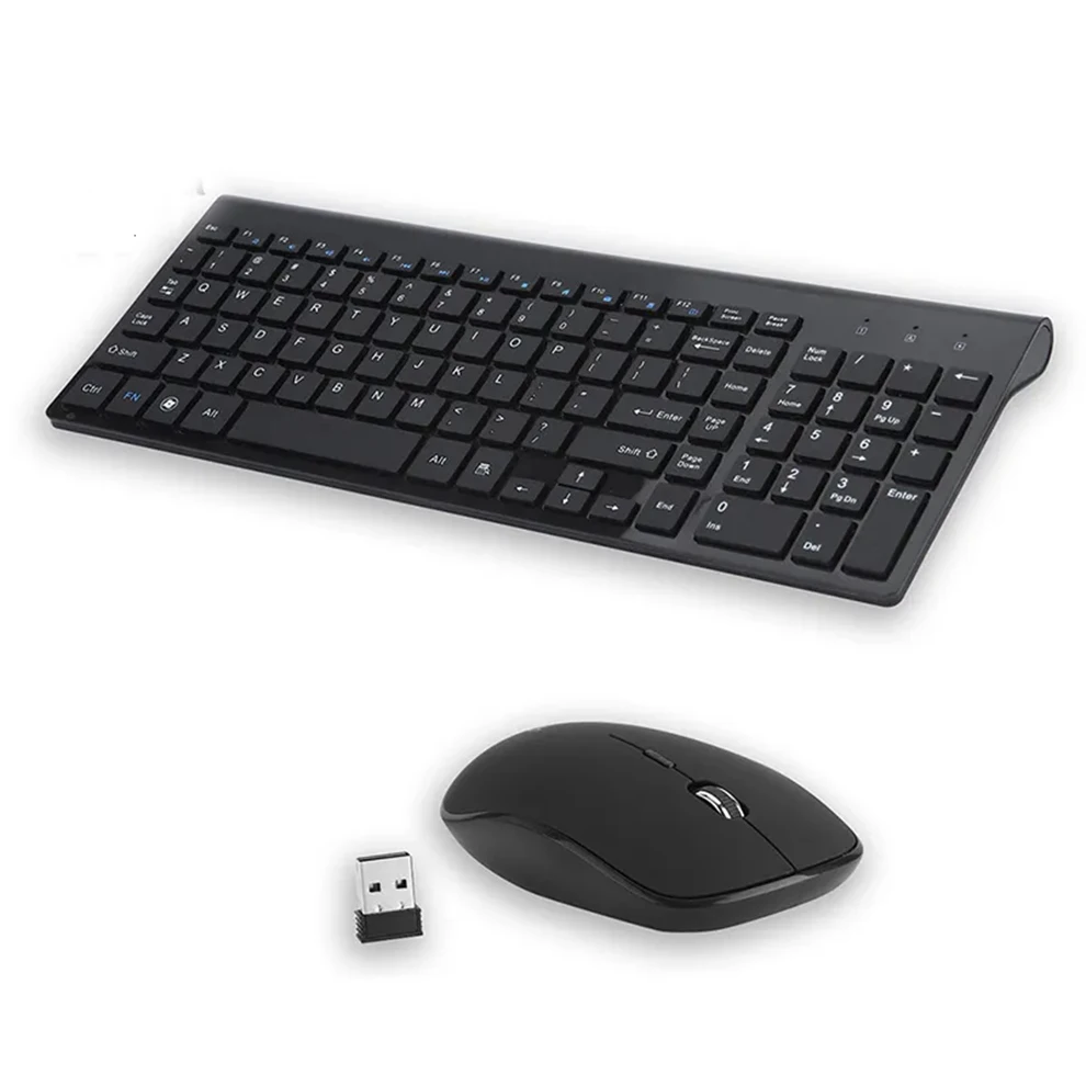 

Russian Wireless Keyboard and Mouse 2.4GHz Keyboard Kit 102 Keys Multi-Device Keyboard Mouse Combos for Laptop PC Computer