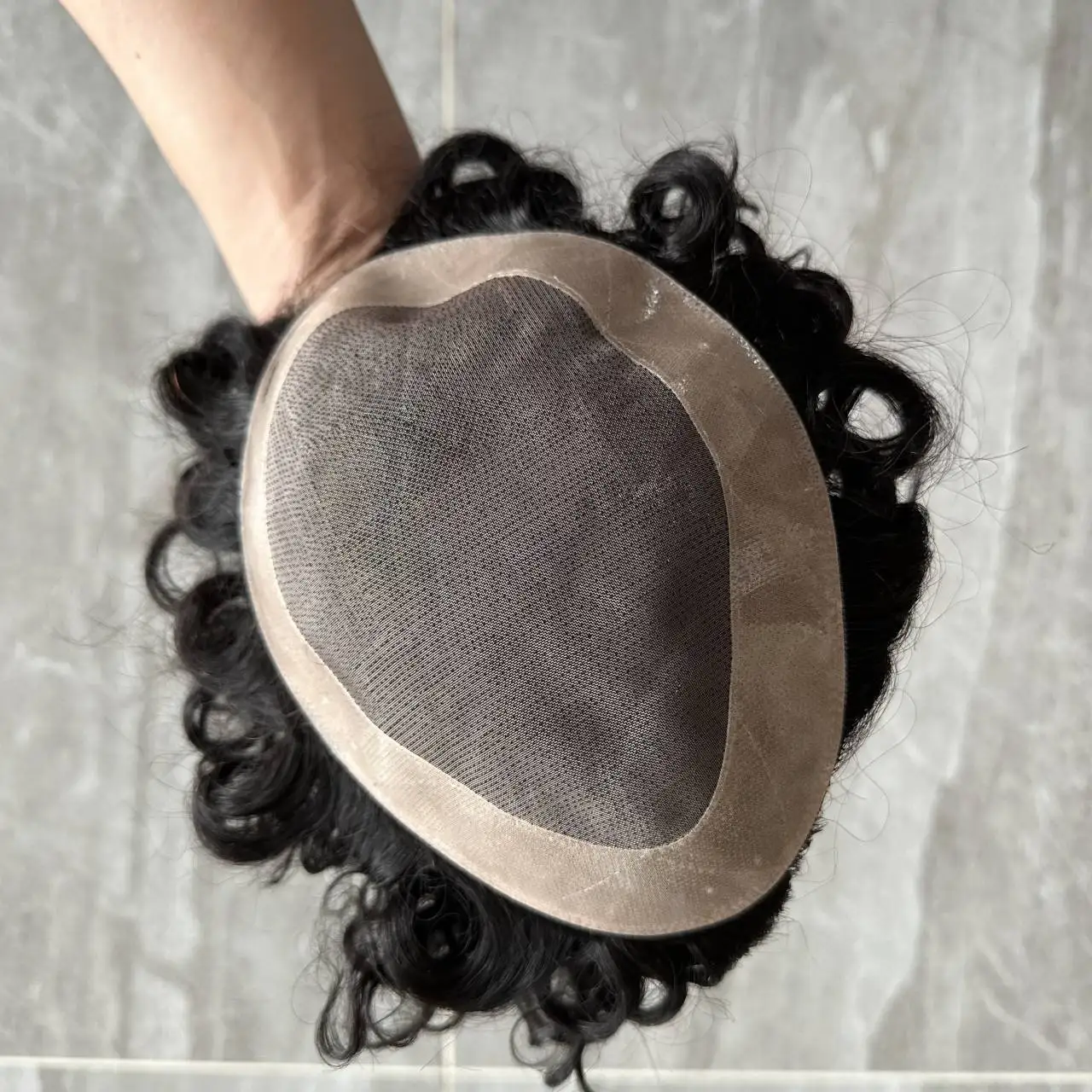 24 مللي متر 20 مللي متر 26 مللي متر الرجال الشعر المستعار سوبر دائم غرامة أحادية الدانتيل هيربيسي اليورو شقراء براون أسود واقعية الشعر البشري خط الشعر الطبيعي