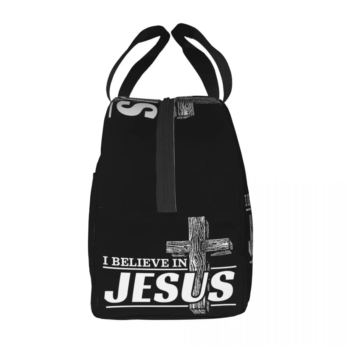 I Believe In Jesus Christ Lunch Bag Women Thermal Cooler Warm Insulated Cristianity Faith Lunch Box for Kids School Food Bags