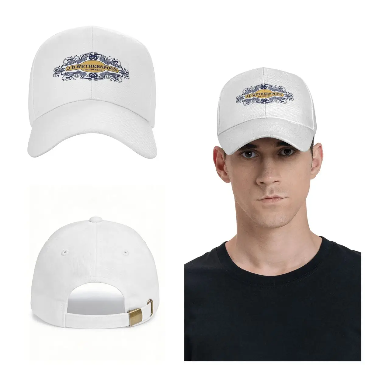 Wetherspoon Wanderers Shirt Cap Fashion Casual Baseball Caps Adjustable Hat Unisex Baseball Hats Customizable Polychromatic