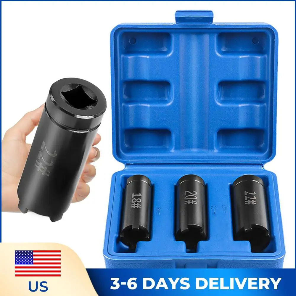 

3pcs Motorcycle Clutch Nut Remover 18mm 20mm 22mm Starter Disk Removal Tool Four Claw Socket Hand Tool for Scooter Repair
