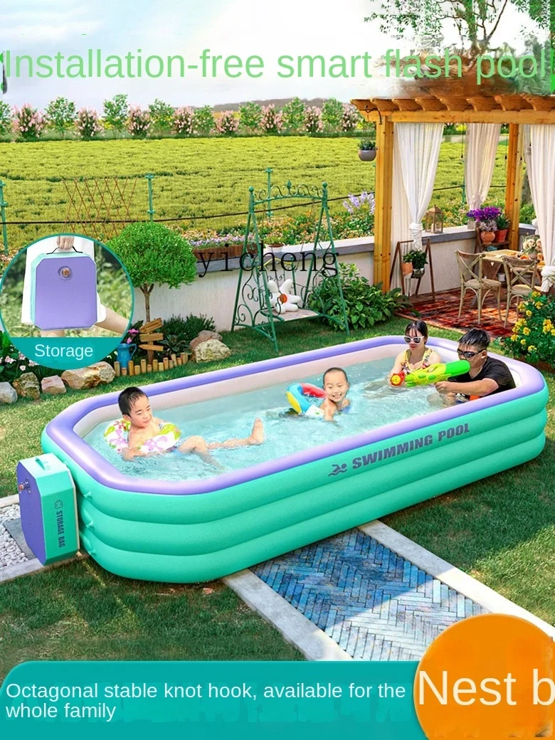 Tqh Children's Outdoor Large Inflatable Swimming Pool Household Indoor Swimming Pool Foldable