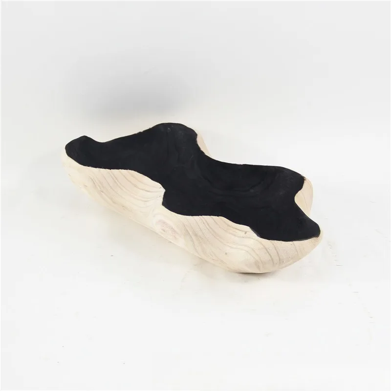 Handmade roasted paulownia craft tray pastoral wabi wind home furnishing decoration ornament