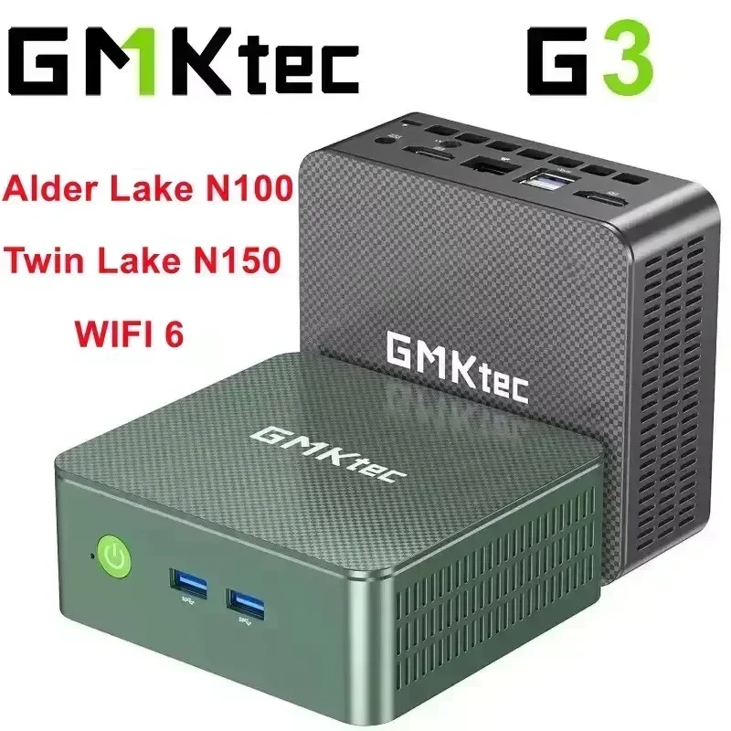 GMKtec G3 MINI PC Alder Lake N100 / Twin Lake N150 Windows 11 Pro DDR4 M.2 2280 NVMe SSD WIFI6 BT5.2 Effective Office Mini PC