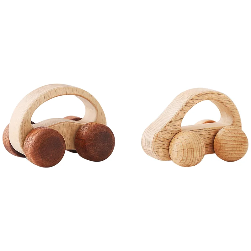 B49B-รถเด็กไม้ไม้รถสําหรับเด็กวัยหัดเดิน Baby Grip รถของขวัญสําหรับชายและหญิง, push และดึงรถ