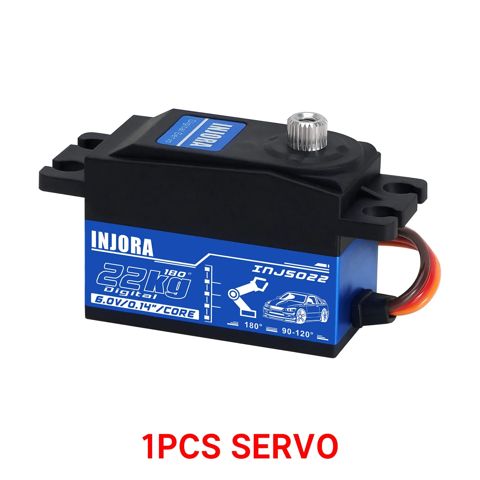 INJORA INJS022 22KG Low Profile digitale servo voor 1/10 RC auto-robotmodel