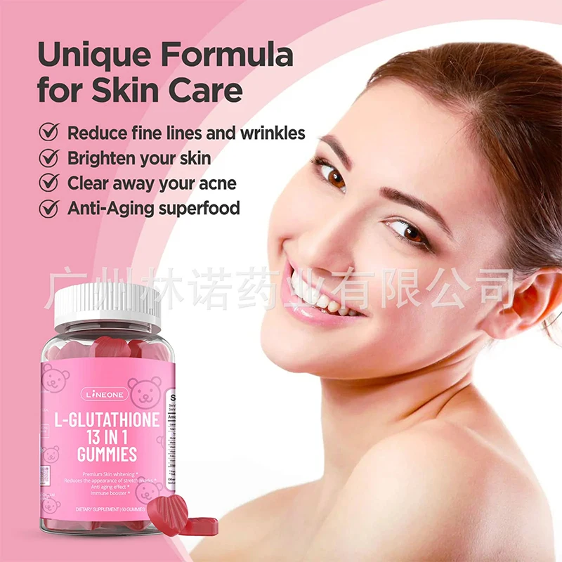 

1 Bottle 60 capsules Glutathione Collagen Soft Candy Brightening Skin Vitamin VC Whitening Resistance Aging Spotting Freckle