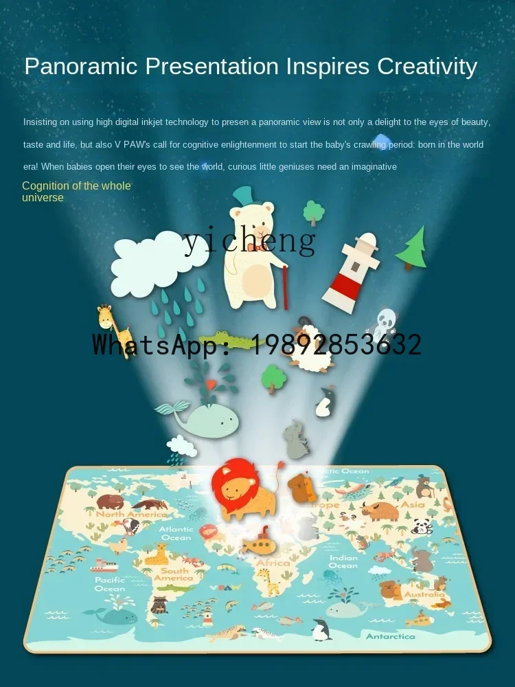 Tappetino strisciante per bambini, copertura in tessuto, tappetino da arrampicata, tappetino da gioco per soggiorno per bambini, addensato