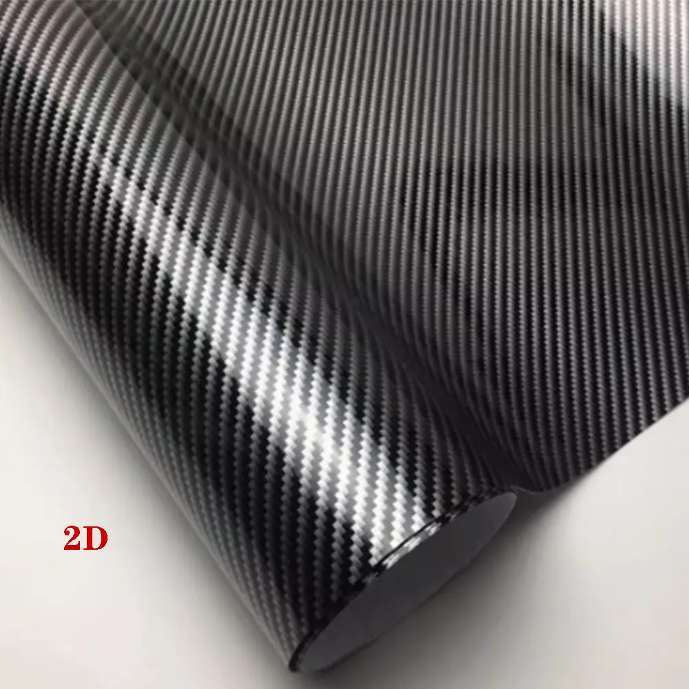 

2D Texture Silver Carbon Fiber Vinyl Wrap Film 2D Carbon Black gold Auto Motorcycle Wrapping Accessories Waterproof Car Stickers