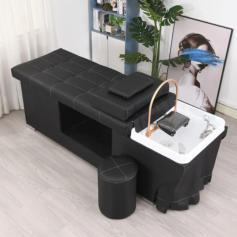 

Hair Salon Washing Shaving Chairs Beauty Shampoo Basin Barber Nail Spa Machine Bed Recliner Japanese Hairstyle Cama Shampoo Bed