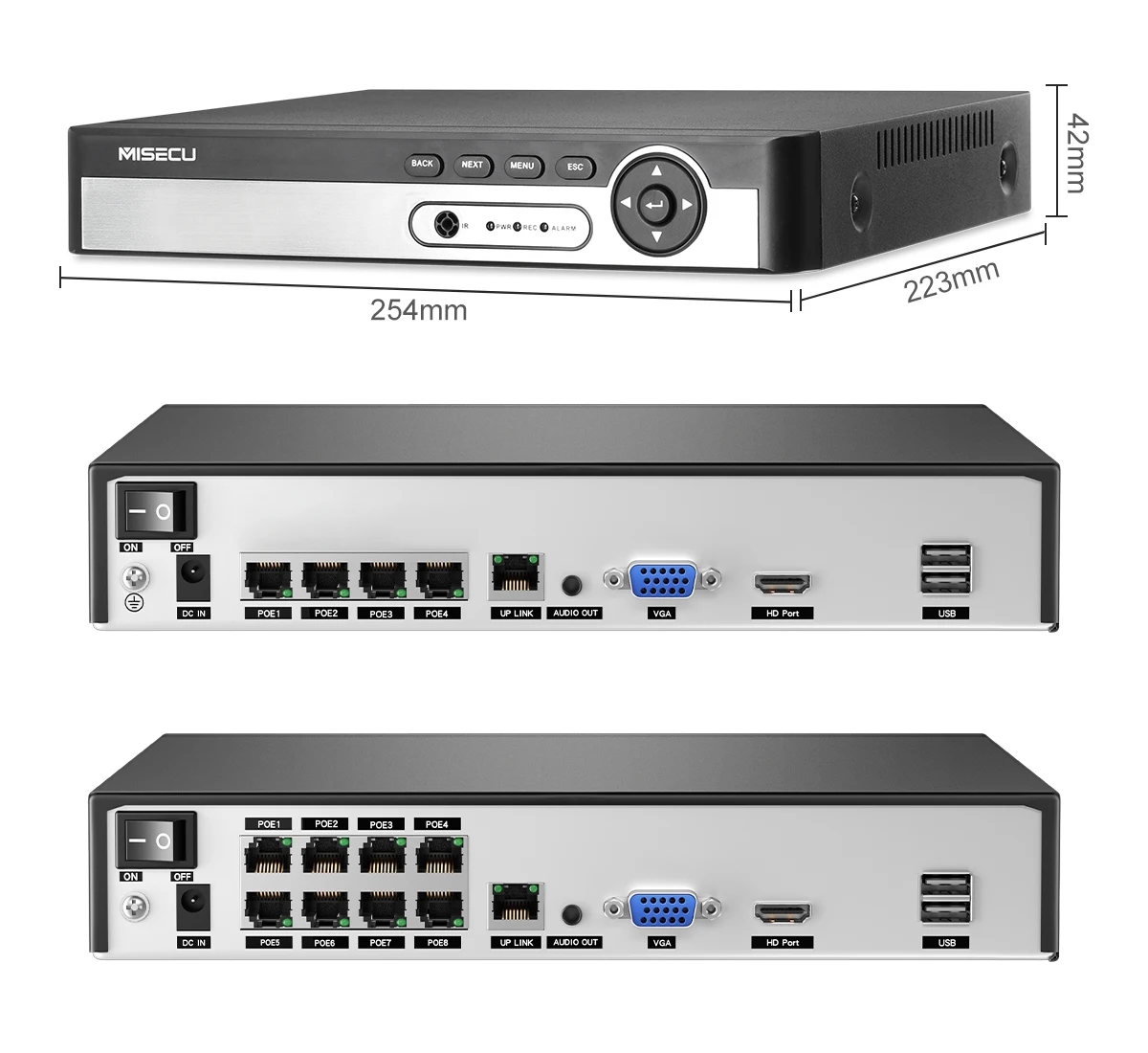 Neue H.265 4CH 8CH 1080P 5MP 8MP 4K Ultra HD POE NVR Netzwerk Gesichtserkennung Video Recorder für Sicherheit POE IP Kamera ONVIF