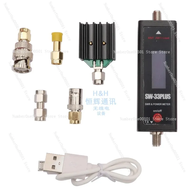 

SW33 SW-33PLUS Мини-измеритель мощности VHF/UHF КСВ-метр 125-525 МГц Компактный ваттметр