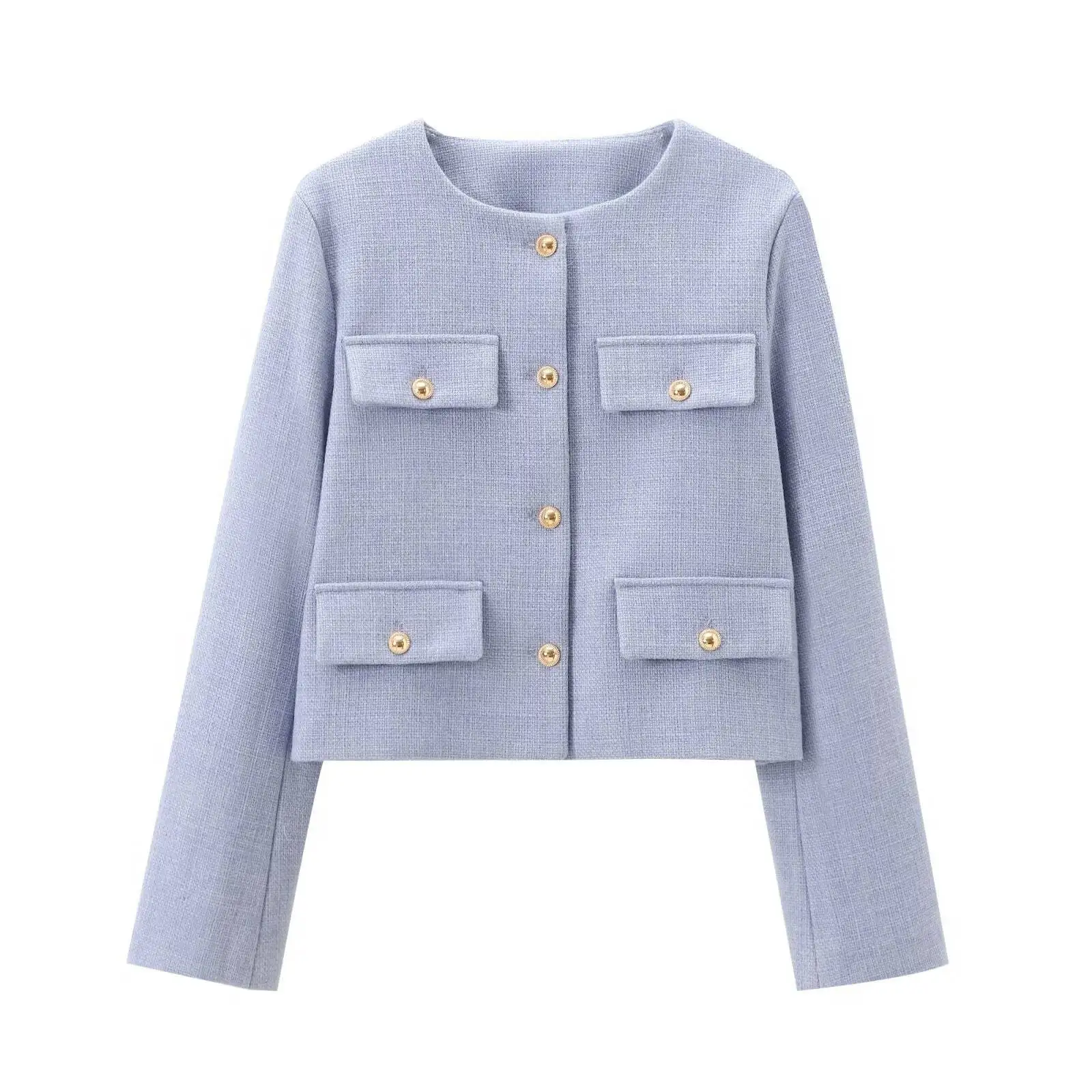 Immagine 5: Top premaman Nuovo autunno e inverno Girocollo di fascia alta Piccolo cappotto corto profumato Stile francese da donna