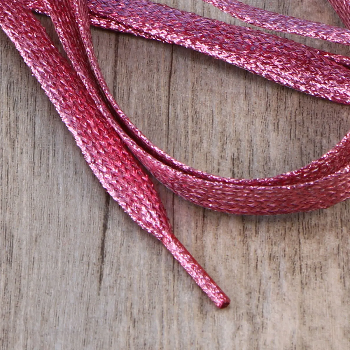 

Hot Pink Shoe Laces for Sneakers Colored Shoelaces Pearlescent Glitter Thin Shoes Ties