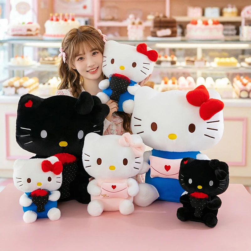 

Новая плюшевая игрушка Hello Kitty Sanrio Summer Rose, 60 см, для детей и взрослых, подарок на день рождения, милая игрушка-животное для девушки