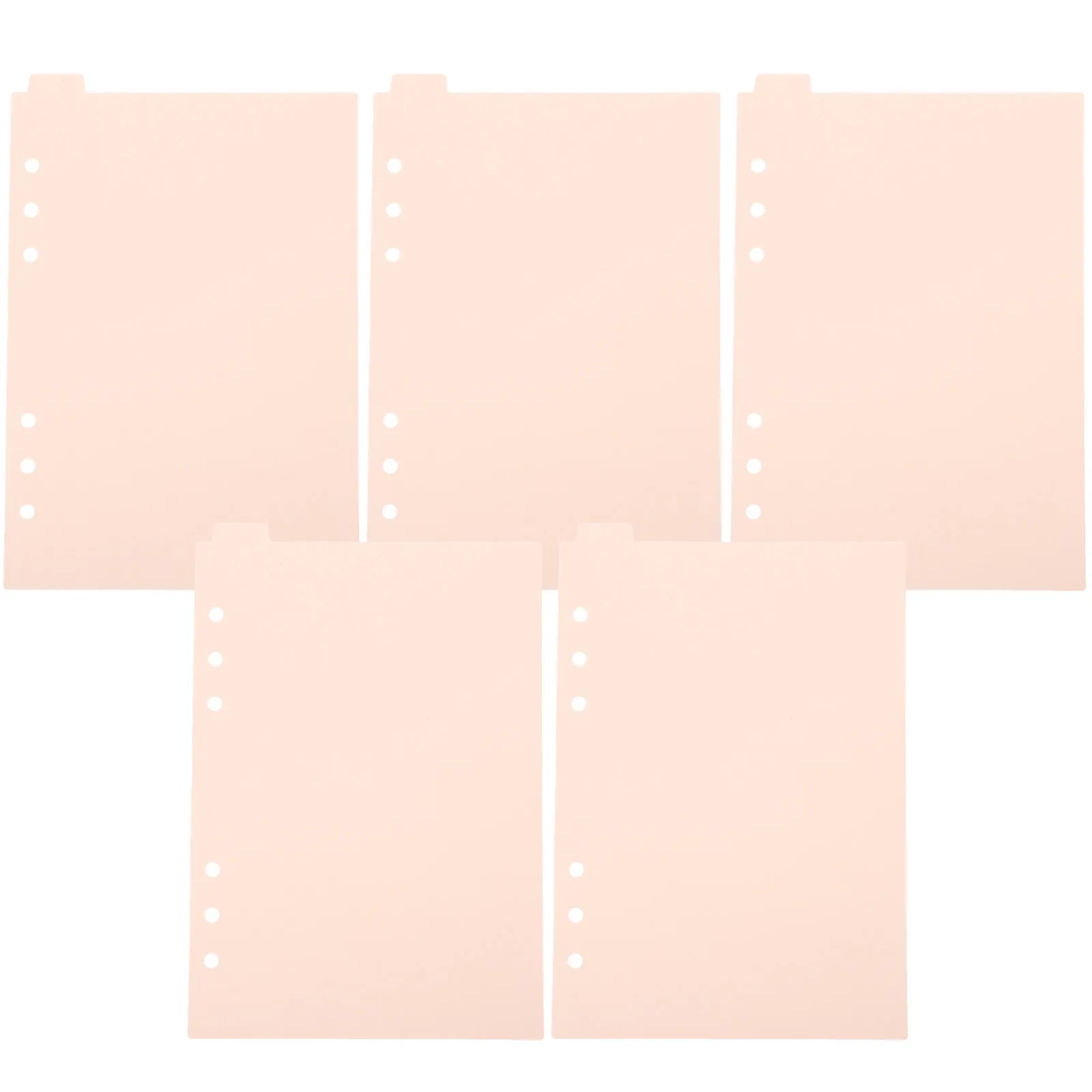 

5Pcs Professional Tabbed Binder Dividers A5 Size 6 Ring Compatible Plastic Page Dividers for Journal Diary Notebook Report