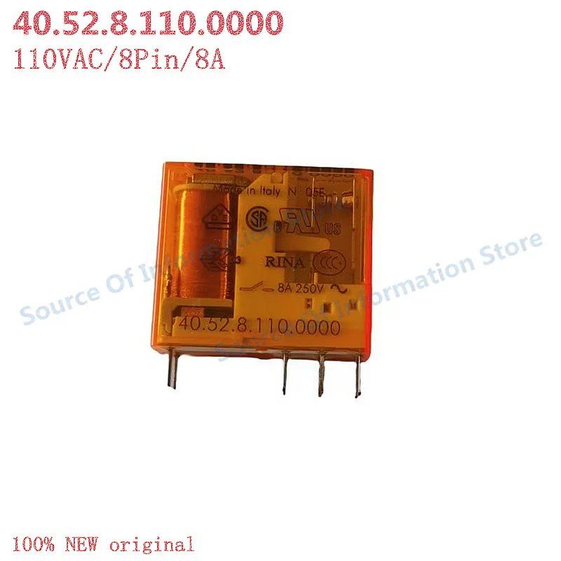 

40.52.8.110.0000 Finder Relay 110VAC 8-Pin 8A