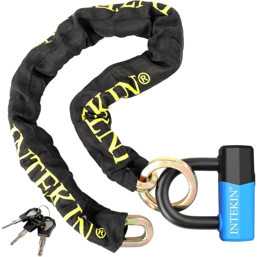 

Heavy Duty 3.6FT Motorcycle Chain Lock with 16mm Disc Lock for Secure Protection of Motorcycles and Scooters Gates and Other Ou