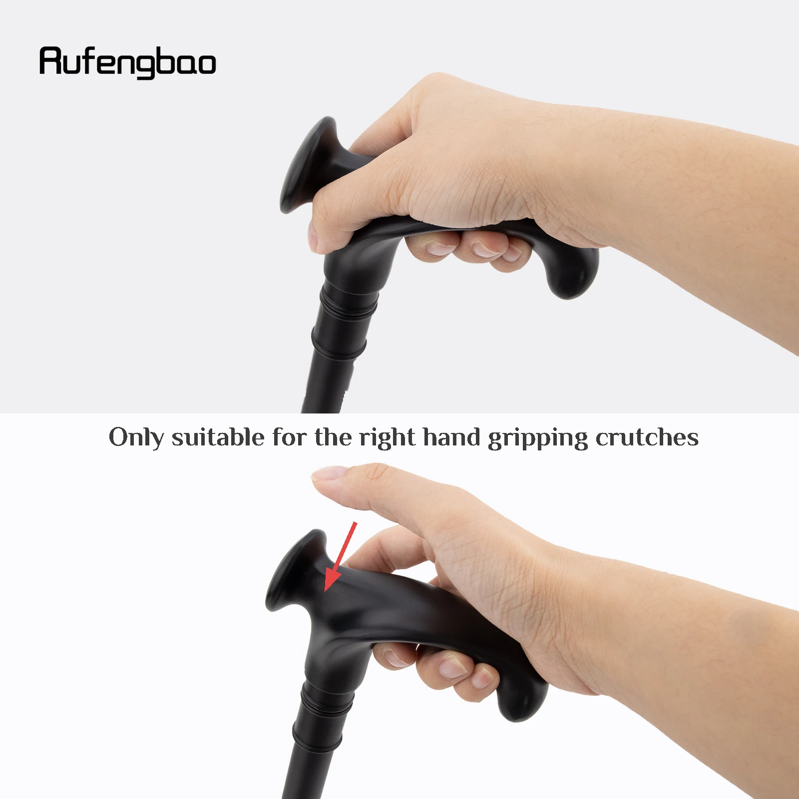 Black Ergonomics Alloy Fairy Wands Spiral  Right Hand Walking Cane Walking Stick Wand Cosplay Wedding Birthday Party Stick 92cm